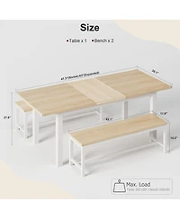 gaomon 5-Piece Extendable Office Dining Table and Chair Set