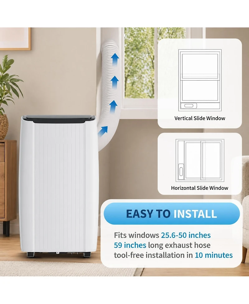 Xo Portable Air Conditioner, Cools/Heats Up to 700 Sq.Ft, 14000 Btu