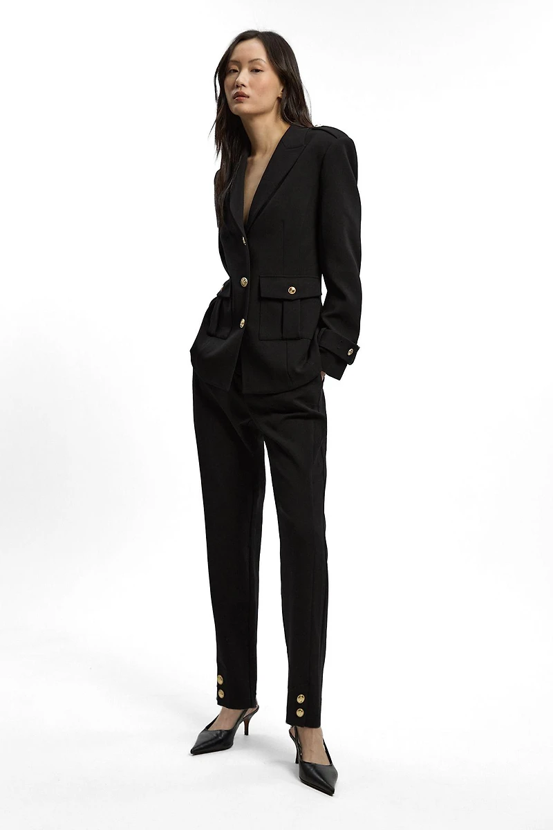 Karen Millen Women's Military Single Breasted Blazer