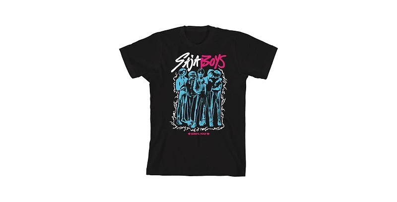 Kpop Demon Hunters Boys Saja Youth Crew Neck Short Sleeve T-shirt