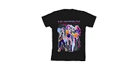 Kpop Demon Hunters Boys Group Shot Youth Black Crew Neck Short Sleeve T-shirt