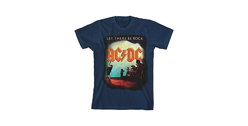 Ac/Dc Boys Let There Be Rock Navy Short-Sleeve T-shirt-x-Large