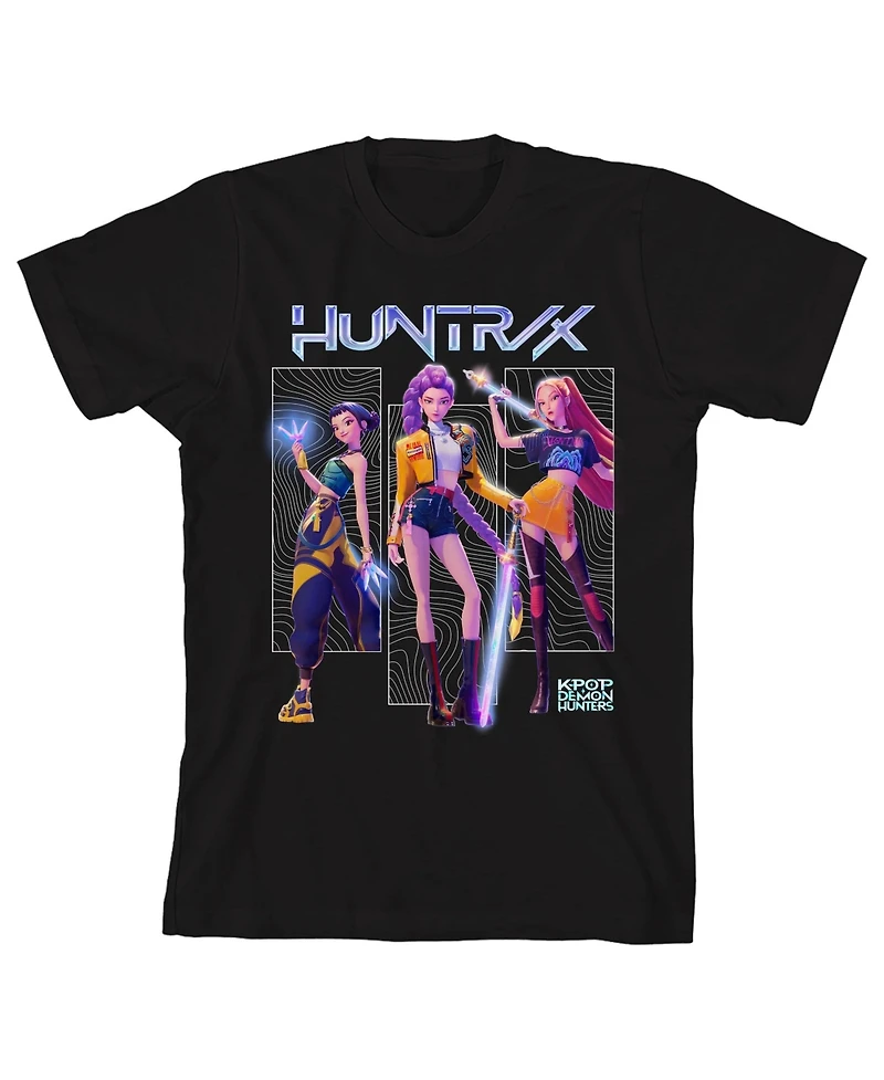 Kpop Demon Hunters Boy's Crew Neck Short Sleeve T-shirt