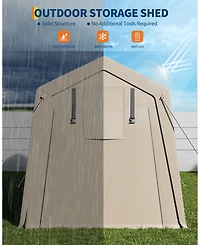 gaomon All-Weather Portable Outdoor Carport, Motorcycle Storage Shed for Bikes Firewood