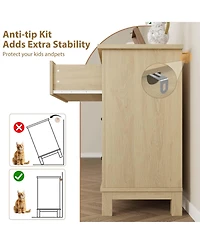 gaomon 6 Dresser for Bedroom, 47 in Wide Drawer Dresser with Storage Freestanding, For Living Room, Bedroom, Entryway