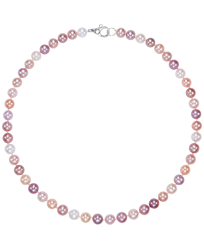 Macy's Freshwater Pearl (8-9mm) Necklace in Sterling Silver