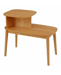 Convenience Concepts 15.75" Wood Maxwell Mid-Century 2-Tier Chairside End Table
