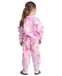adidas Girls' 2T-6X Long-Sleeve Sweatshirt and Pants, 2-Piece Set