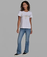 Karl Lagerfeld Paris Women's Bonjour Crewneck T-Shirt