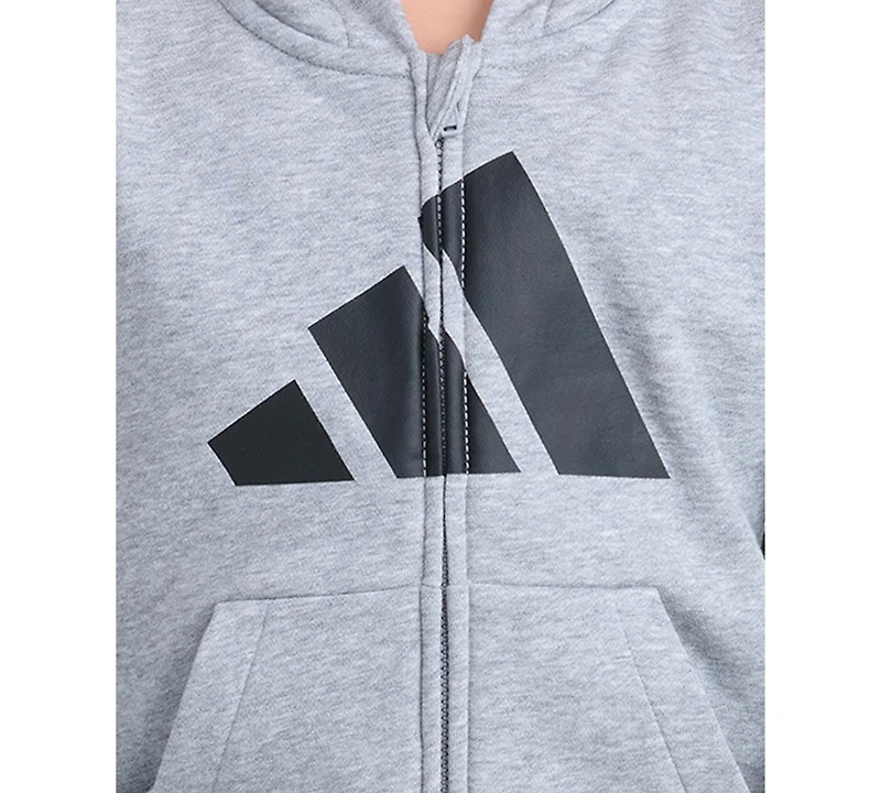 adidas Boys' 2T-7 Full-Zip Jacket and Jogger, 2-Piece Set