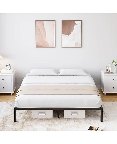 gaomon 10" Bed Frame, Heavy Duty Platform Bed with Storage Space, Steel Support, No Box Spring Needed