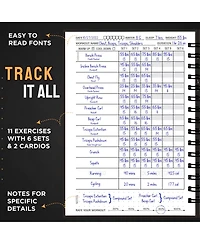 Gnuadz Fitness Journal Workout Planner Log Book Gym Home