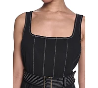 Karl Lagerfeld Paris Women's Scuba Crepe Knee-Length Dress
