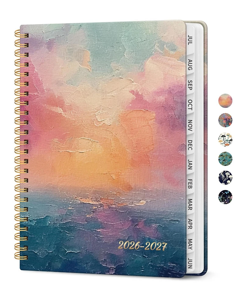 Gnuadz Planner 2026-2027 Academic Weekly Monthly Spiral School Book Herbs