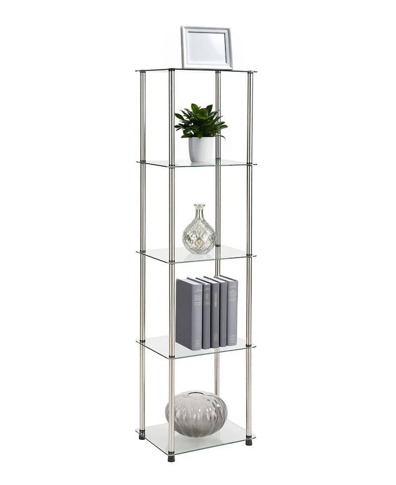Convenience Concepts 15.75" Glass Designs2Go Classic 5 Tier Tower