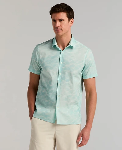 Perry Ellis Men's Printed Poplin Short-Sleeve Shirt