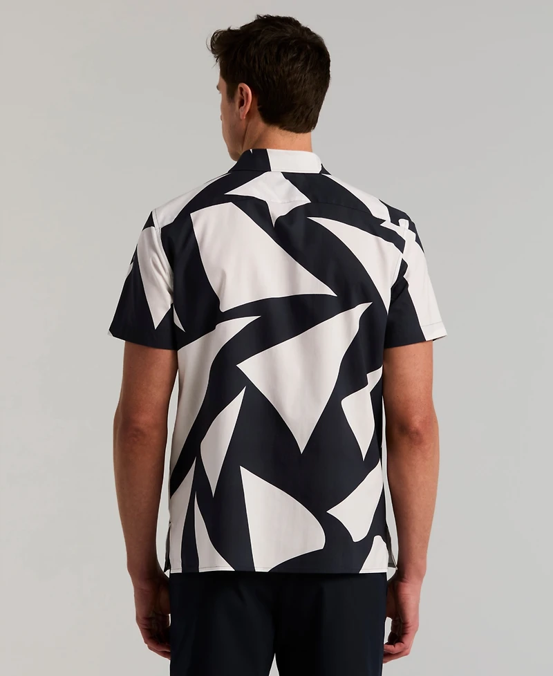 Perry Ellis Men's Sail Print Short Sleeve Shirt