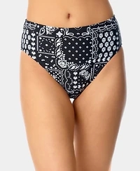 California Waves Women's Bandana Print High-Waist Swim Bottoms, Macy's Exclusive