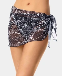 California Waves Women's Bandana Print Swim Cover Up Sarong, Macy's Exclusive