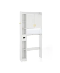 sumyeg Freestanding Over The bath fixture Storage Cabinet with Double Door Organizer