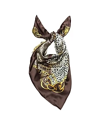 Marcus Adler Animal Print Satin Square Scarf