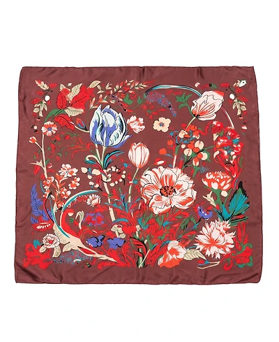 Marcus Adler Floral Satin Square Scarf