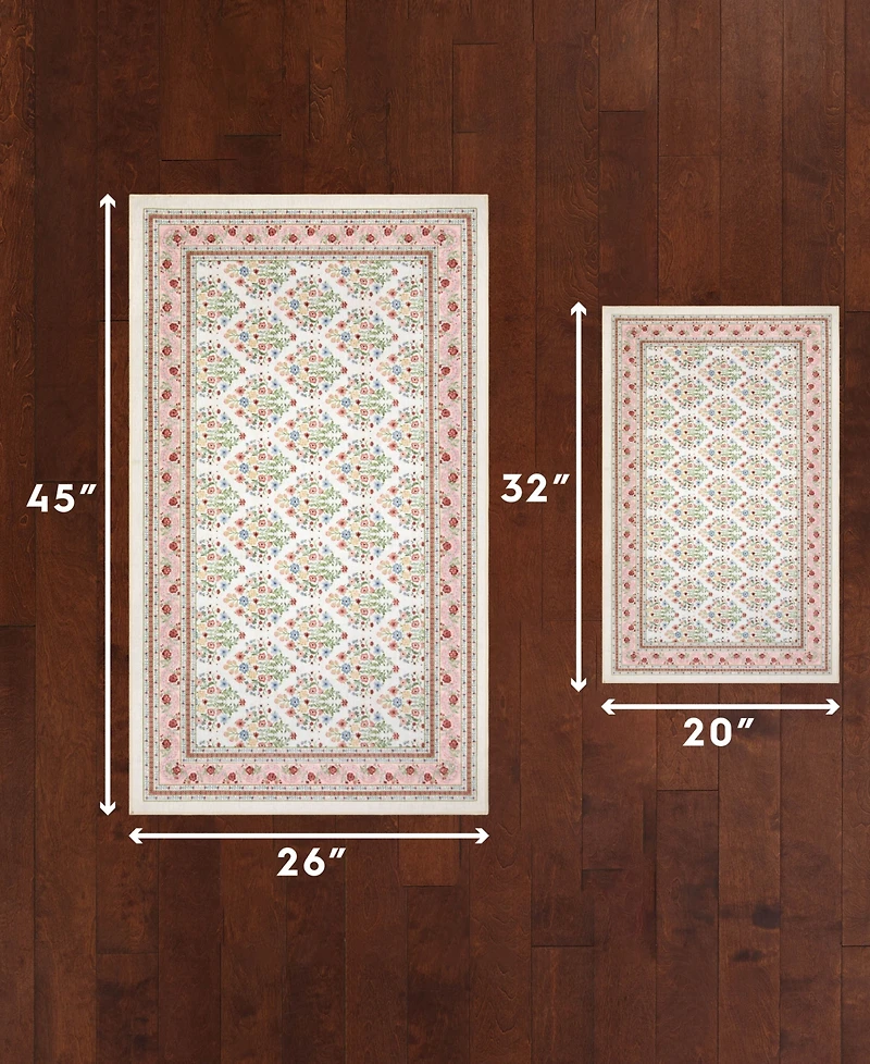 Laura Ashley Printed Chenille Deaney 2-Pc. Rug Set