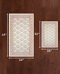 Laura Ashley Printed Chenille Deaney 2-Pc. Rug Set