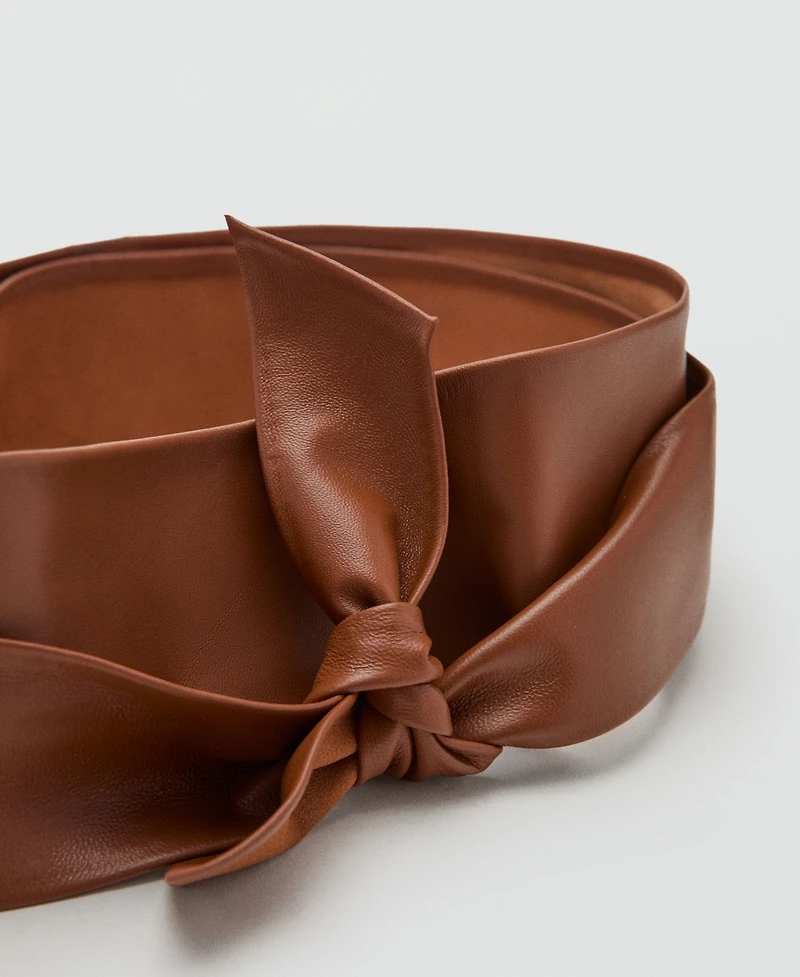 Mango Women's Leather Cummerbund Belt