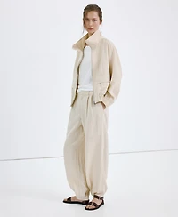 Mango Women's Lyocell Bomber Jacket