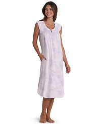 Miss Elaine Women's Scoop Neck Knitted Nightgown