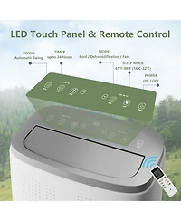 Xo 14,000 Btu Portable Air Conditioner with 3-in-1 Cooling, Dehumidifier and Fan, Quiet Sleep Mode, Remote and Dual Exhaust