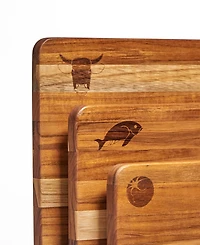 Teakhaus Essential Kitchen Boards With Display Stand Set of 3