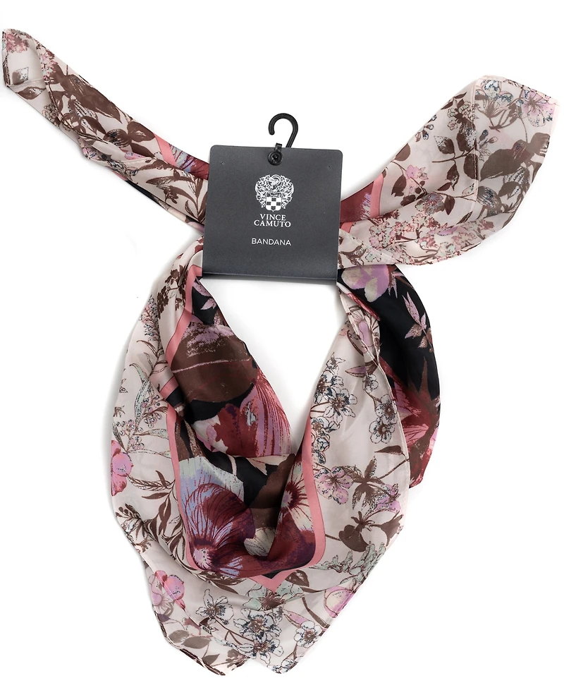 Vince Camuto Statement Floral Bandana Scarf