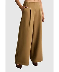 Warehouse Women's Premium Wide Leg Tailored Trousers