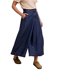 Celtic & Co. Women's Drape Denim Culotte Pants