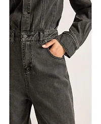 Nasty Gal Women's Denim Shoulder Pad Boilersuit