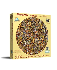 SunsOut Monarch Frenzy 1000 Piece Jigsaw Puzzle For Adults Round