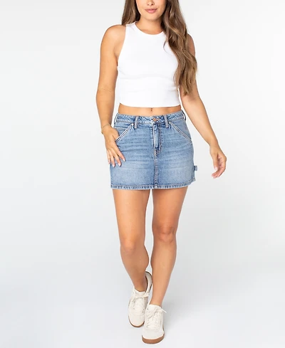 Celebrity Pink Juniors' Denim Utility Mini Skirt