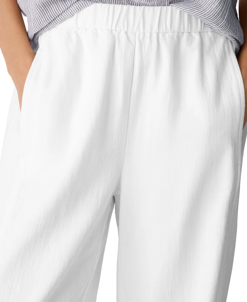 Eileen Fisher Women's Elastic Waist Lantern Ankle Length Pants, Regular, Plus And Petites