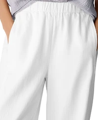 Eileen Fisher Women's Elastic Waist Lantern Ankle Length Pants, Regular, Plus And Petites