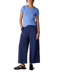 Eileen Fisher Women's Cotton-Blend Crewneck T-Shirt, Regular And Plus
