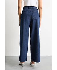 Warehouse Women's Hotfix Embellished Wide Leg Jean