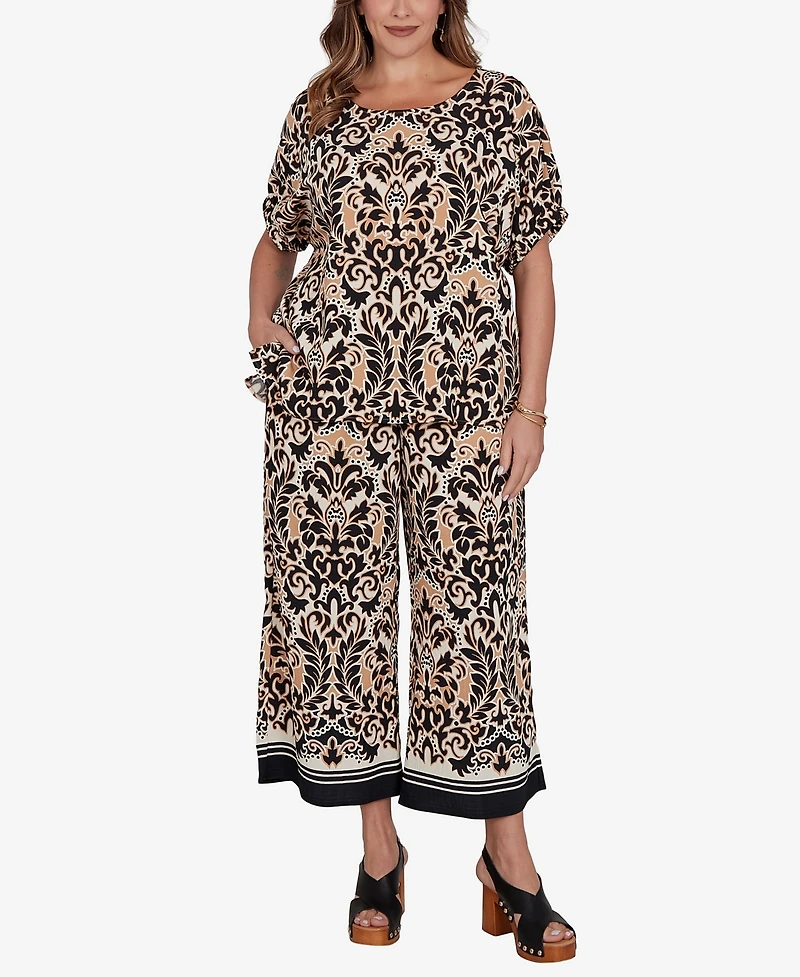 Ruby Rd. Plus Damask Textured T-Shirt