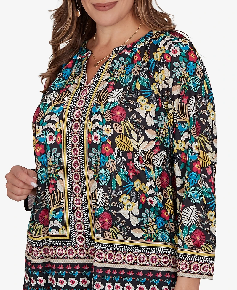 Ruby Rd. Plus Paradise Tropic Print Knit Top
