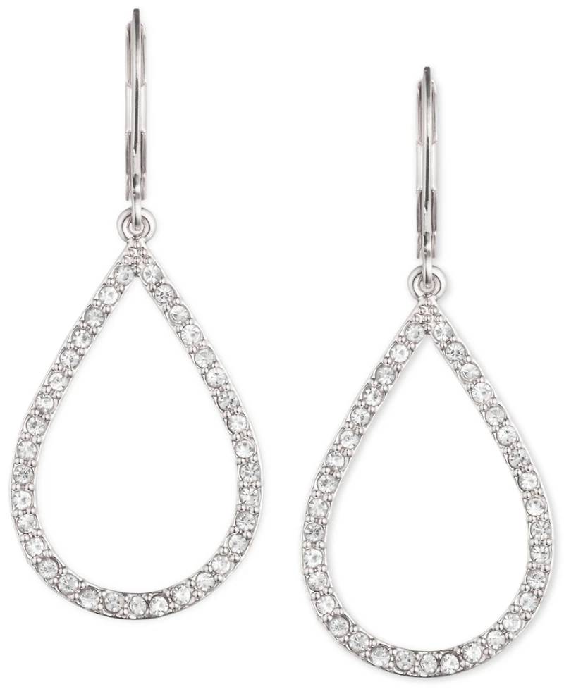 Anne Klein Pave Crystal Teardrop Earrings