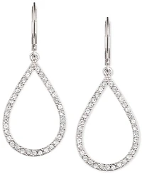 Anne Klein Pave Crystal Teardrop Earrings