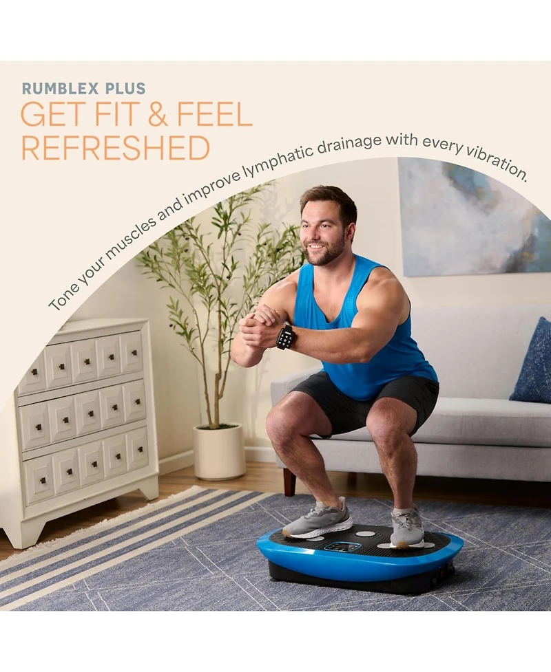 LifePro Rumblex Plus 4D Vibration Plate – Triple Motor Oscillation & 3D/4D Motion for Weight Loss