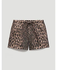 Hush Women's Betty Leopard Pull On Denim Shorts