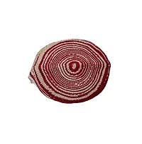 Sawa Sawa Crimson Courage Handwoven Red & White Sisal Straw Basket Tote